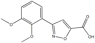 3-(2,3-dimethoxyphenyl)-1,2-oxazole-5-carboxylic acid 化学構造式