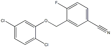 3-(2,5-dichlorophenoxymethyl)-4-fluorobenzonitrile Structure