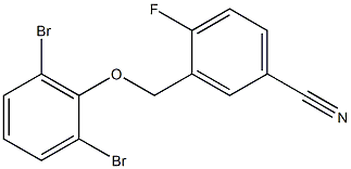 3-(2,6-dibromophenoxymethyl)-4-fluorobenzonitrile 结构式