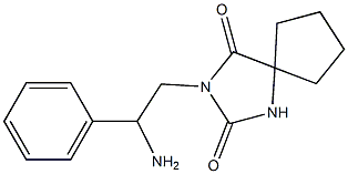 3-(2-amino-2-phenylethyl)-1,3-diazaspiro[4.4]nonane-2,4-dione Structure