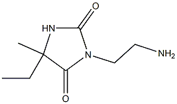 3-(2-aminoethyl)-5-ethyl-5-methylimidazolidine-2,4-dione,,结构式