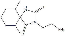 3-(2-aminoethyl)-6,10-dimethyl-1,3-diazaspiro[4.5]decane-2,4-dione Structure