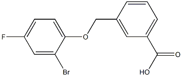 3-(2-bromo-4-fluorophenoxymethyl)benzoic acid Structure