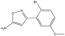 3-(2-bromo-5-methoxyphenyl)-1,2-oxazol-5-amine,,结构式