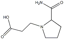 3-(2-carbamoylpyrrolidin-1-yl)propanoic acid Structure