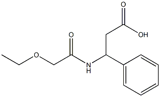 3-(2-ethoxyacetamido)-3-phenylpropanoic acid Struktur