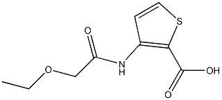 3-(2-ethoxyacetamido)thiophene-2-carboxylic acid 化学構造式