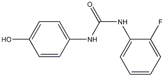 3-(2-fluorophenyl)-1-(4-hydroxyphenyl)urea,,结构式