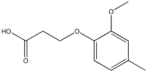3-(2-methoxy-4-methylphenoxy)propanoic acid Struktur