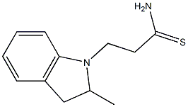 3-(2-methyl-2,3-dihydro-1H-indol-1-yl)propanethioamide Structure