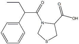 3-(2-phenylbutanoyl)-1,3-thiazolidine-4-carboxylic acid Struktur