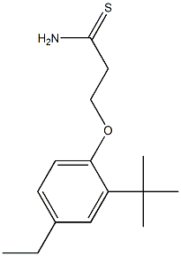 3-(2-tert-butyl-4-ethylphenoxy)propanethioamide Struktur