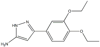 3-(3,4-diethoxyphenyl)-1H-pyrazol-5-amine 化学構造式