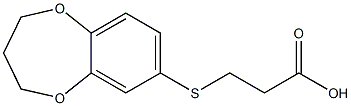 3-(3,4-dihydro-2H-1,5-benzodioxepin-7-ylthio)propanoic acid,,结构式