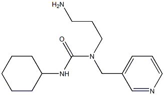 3-(3-aminopropyl)-1-cyclohexyl-3-(pyridin-3-ylmethyl)urea,,结构式