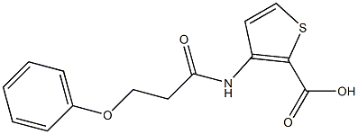 3-(3-phenoxypropanamido)thiophene-2-carboxylic acid 化学構造式