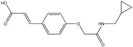 3-(4-{[(cyclopropylmethyl)carbamoyl]methoxy}phenyl)prop-2-enoic acid Struktur