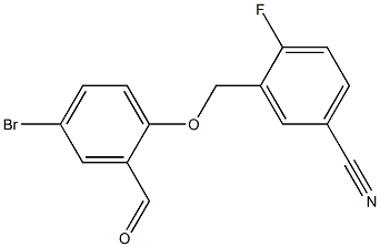 3-(4-bromo-2-formylphenoxymethyl)-4-fluorobenzonitrile 结构式