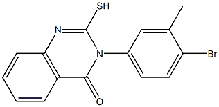 3-(4-bromo-3-methylphenyl)-2-sulfanyl-3,4-dihydroquinazolin-4-one 化学構造式