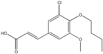 3-(4-butoxy-3-chloro-5-methoxyphenyl)prop-2-enoic acid Structure