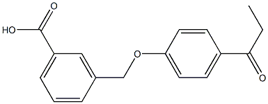 3-(4-propanoylphenoxymethyl)benzoic acid Structure
