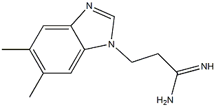3-(5,6-dimethyl-1H-benzimidazol-1-yl)propanimidamide,,结构式