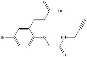 3-(5-bromo-2-{[(cyanomethyl)carbamoyl]methoxy}phenyl)prop-2-enoic acid 化学構造式