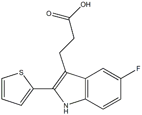 3-(5-fluoro-2-thien-2-yl-1H-indol-3-yl)propanoic acid Structure