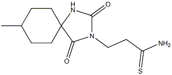 3-(8-methyl-2,4-dioxo-1,3-diazaspiro[4.5]dec-3-yl)propanethioamide Structure