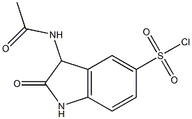 3-(acetylamino)-2-oxoindoline-5-sulfonyl chloride Structure