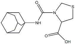 3-(adamantan-1-ylcarbamoyl)-1,3-thiazolidine-4-carboxylic acid Struktur