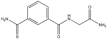 3-(aminocarbonothioyl)-N-(2-amino-2-oxoethyl)benzamide Structure
