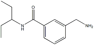 3-(aminomethyl)-N-(1-ethylpropyl)benzamide 化学構造式