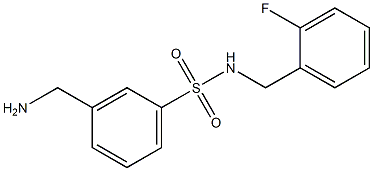 3-(aminomethyl)-N-(2-fluorobenzyl)benzenesulfonamide 结构式