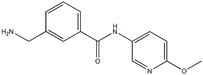 3-(aminomethyl)-N-(6-methoxypyridin-3-yl)benzamide 化学構造式