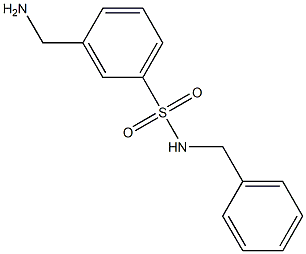 3-(aminomethyl)-N-benzylbenzene-1-sulfonamide 化学構造式