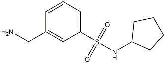 3-(aminomethyl)-N-cyclopentylbenzenesulfonamide,,结构式