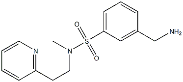 3-(aminomethyl)-N-methyl-N-[2-(pyridin-2-yl)ethyl]benzene-1-sulfonamide Structure