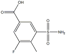 3-(aminosulfonyl)-5-fluoro-4-methylbenzoic acid Structure