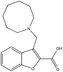3-(azocan-1-ylmethyl)-1-benzofuran-2-carboxylic acid Structure