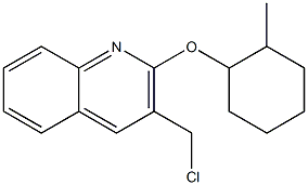 3-(chloromethyl)-2-[(2-methylcyclohexyl)oxy]quinoline,,结构式