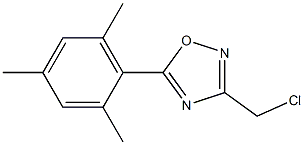 3-(chloromethyl)-5-(2,4,6-trimethylphenyl)-1,2,4-oxadiazole 结构式