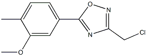 3-(chloromethyl)-5-(3-methoxy-4-methylphenyl)-1,2,4-oxadiazole 结构式
