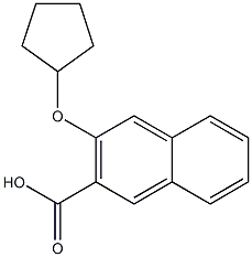 3-(cyclopentyloxy)naphthalene-2-carboxylic acid Struktur