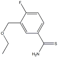 3-(ethoxymethyl)-4-fluorobenzenecarbothioamide Structure