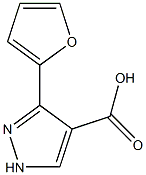 3-(furan-2-yl)-1H-pyrazole-4-carboxylic acid,,结构式