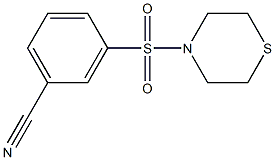 3-(thiomorpholine-4-sulfonyl)benzonitrile Structure
