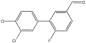 3',4'-dichloro-6-fluoro-1,1'-biphenyl-3-carbaldehyde 化学構造式