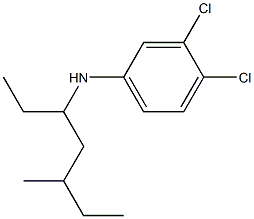 3,4-dichloro-N-(5-methylheptan-3-yl)aniline 化学構造式