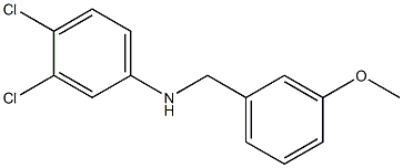 3,4-dichloro-N-[(3-methoxyphenyl)methyl]aniline,,结构式